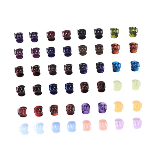 Gatuida 48 Stück Teiliges Mini Haarklammern für Damen und Mädchen Kleine Bunte Octopus Clips aus Robustem Kunststoff Rutschfeste Schonende Haarspangen für Feines und Dickes Haar von Gatuida