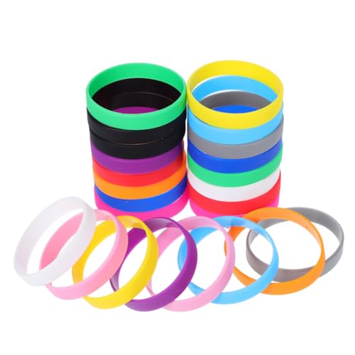 Gatuida 48 Stück Teiliges Silikonarmbänder in Farben Hautfreundliche Armbänder für Sport Gruppenaktivitäten und Partys Vielseitige Komfortable Silikon Wristbands für Damen und Männer von Gatuida