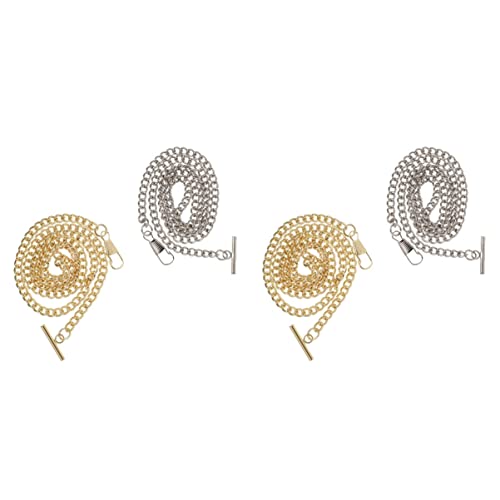 Gatuida 4stücke Bar Taschenuhrkette Mit Haken Vintage Cow-Boy Design Für Herren Und Damen Für Formelle Und Lässige Outfits Edelstahl von Gatuida