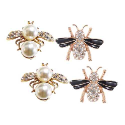 Gatuida 4Stücke Bienen Schuhclips Dekorative Schuhschnalle mit Installieren Vielseitig für Damen Schuhe Elegant Hochzeit Party von Gatuida