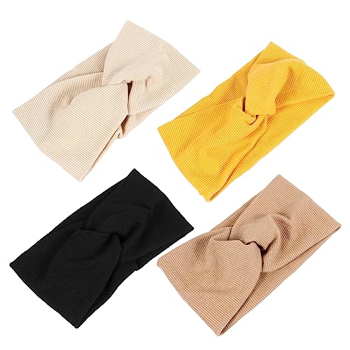 Gatuida 4stücke Elastisches Haarband Für Damen Sport-stirnband Für Yoga Und Fitness Mit Guter Schweißabsorption Und Bequemlichkeit Kreuz-knoten-design von Gatuida