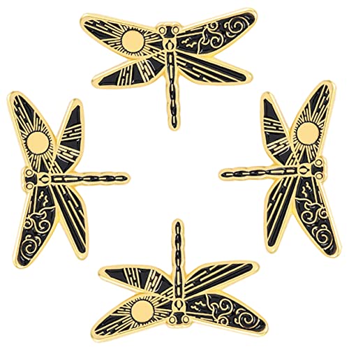 Gatuida 4stücke Cartoon Libelle Brosche Dekor Für Frauen Licht-mond Design Modisches Broschenzubehör Für Kleidung Taschen Hüte Und Schals von Gatuida