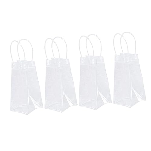 Gatuida 4Stücke PVC Auslaufsichere Weinbeutel mit Griff Robuste Tragetaschen für Rotwein und Sekt für und Festlichkeiten Packung von Gatuida