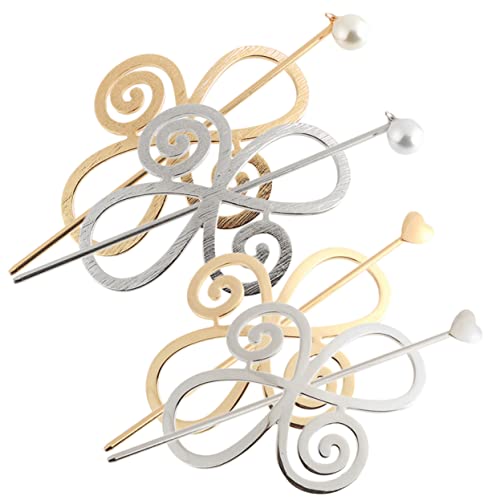 Gatuida 4sätze Haarstab-clip Haarspange Mit Stab Clips Für Haare Haarspangen Für Damen Für Damen Haar-accessoires Für Mädchen Hochsteckfrisur-haar-accessoires von Gatuida