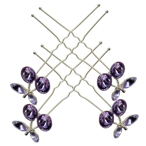 Gatuida 4stücke Haarnadeln Mit Strasssteinen Für Braut Und Hochzeit Haarschmuck Für Brautjungfern Und Frauen U-förmig Sicherer Sitz Für Prom Und Bankette von Gatuida