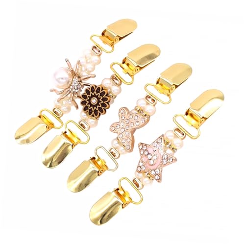 Gatuida 4stücke Pullover Clips Kreative Cardigan Clips Bekleidungszubehör Strickjacke Straffen Clamp von Gatuida