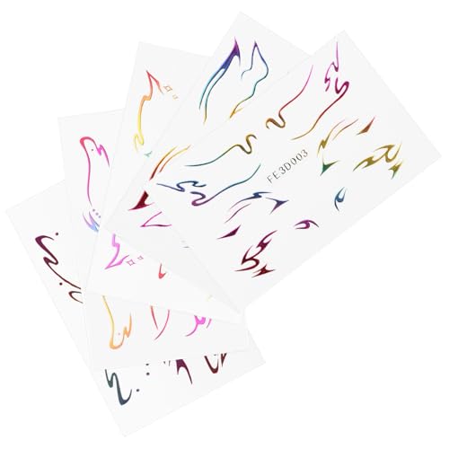 Gatuida 5 Blätter Temporäre Augen Make Up Aufkleber Wasserdichte Cosplay Eyeliner Tattoos für Halloween Karneval Kostümparty Selbstklebend Vergrößernd Attraktiv Modisch von Gatuida