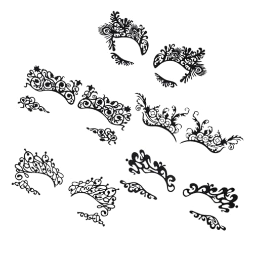 Gatuida 5 Paare Augen Lace Aufkleber Temporäre Augen Tattoos für Eyeliner und Lidschatten für Cosplay und Partys Einfache Anwendung Stilvolle Designs von Gatuida