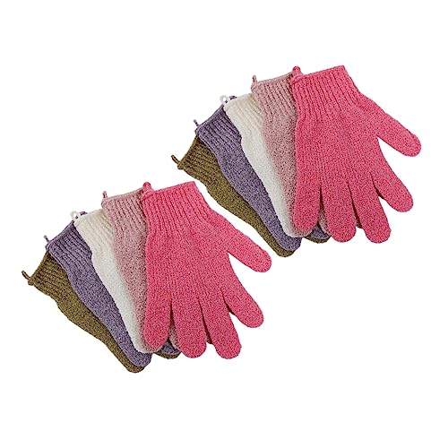 Gatuida 5 Paare Doppelseitige Dicke Duschhandschuhe Peelinghandschuhe für Körperpflege für Männer und Maschinenwaschbar mit Praktischer Aufhängeschlaufe von Gatuida