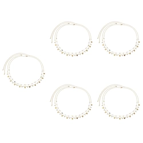 Gatuida 5 Sätze Double Layer Taillenkette Metall Im Boho Stil Verstellbare Bauchschmuck Für Damen Für Kleider Blusen Und Bikinis 2 Stück * 5 von Gatuida