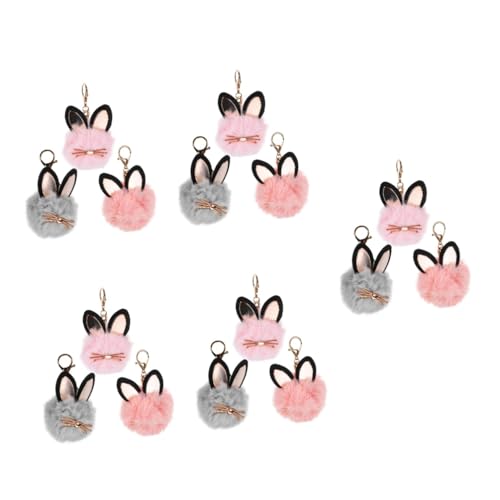 Gatuida 5 Sätze Katzen Schlüsselanhänger Niedliche Kunstfellbälle Für Taschen Geldbörsen Und Rucksäcke Dekoration Rosa Beige Leicht Und Kompakt 3 Stück * 5 von Gatuida