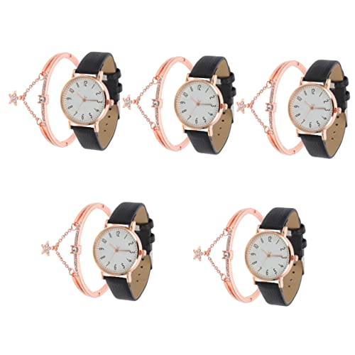 Gatuida 5 Sätze Uhr Armbanduhr Mode Uhren Für Frau Uhren Armbanduhr Für Hautfreundliche Uhr Tragbare Uhr Set Gürtel Miss Schwarz Legierung Mädchen Armbänder Gatuida 5 Sätze Uhr Armbanduhr Mode Uhren Für Frau Uhren Armbanduhr Für Hautfreundliche Uhr Tragbare Uhr Set Gürtel Miss Schwarz Legierung Mädchen Armbänder von Gatuida