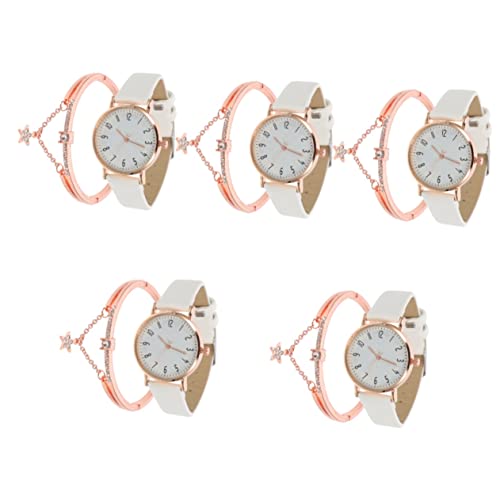 Gatuida 5 Sätze Uhr Lässige Uhr Mädchen Armbänder Modeuhren Für Uhr Dekoration Uhr Ornament Hautfreundliche Uhr Weiße Legierung Miss Grace Set Frauenuhren Gatuida 5 Sätze Uhr Lässige Uhr Mädchen Armbänder Modeuhren Für Uhr Dekoration Uhr Ornament Hautfreundliche Uhr Weiße Legierung Miss Grace Set Frauenuhren von Gatuida