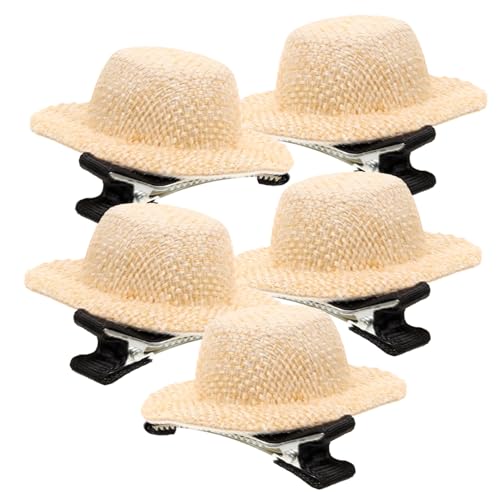 Gatuida 5 Stck Mini Haarspangen Teiliges Kleine Hut Haarclips für Mädchen Leichte Metall Stoff Haarschmuck Süße Miniatur Hüte für Party Geburtstag Weihnachten Dekorative und Langlebige von Gatuida