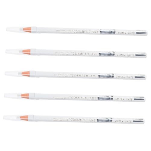 Gatuida 5 Stck. Teiliges Weißer Wasserfester Augenbrauenstift für Damen Langanhaltend Leicht Aufzutragen Schweißresistent Natürliches Augenbrauen Make Up für Attraktiven Look von Gatuida