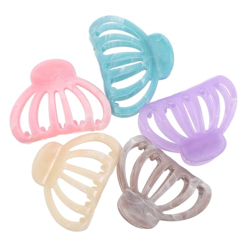 Gatuida 5 Stück Haarklammern für Damen, Kürbis-Haarklammern, hohle Hai-Bananen-Haarspangen, halb rutschfest, Pferdeschwanz-Fang-Zubehör für kurzes Haar von Gatuida