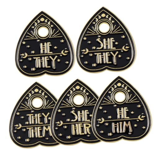 Gatuida 5 Stück Kreative Emaille Broschen Herzform Buchstaben Anstecknadeln für Kleidung Schal Anzug Unisex Modischer Schmuck Stabile Metalllegierung Vielseitig Dekorativ von Gatuida
