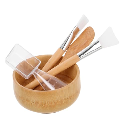 Gatuida 5 Stück Nachhaltiges Teiliges Mischschalen Set für Gesichtsmaske mit Spatel Beauty Löffel und Pinsel Vielseitiges DIY Kosmetik Tool für Hautpflege Geeignet für Zuhause und Reisen von Gatuida