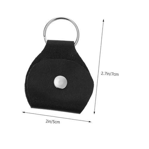 Gatuida 5 Stück PU Leder Gitarren Plektrum Halter Langlebige Tragbare Plektrum Tasche mit Schlüsselring Praktischer Pick Organizer für Gitarre Bass Ukulele Platzsparend und Robust von Gatuida
