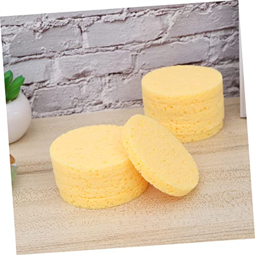 Gatuida 5 Stück Runde Hautfreundliche Make Up Entferner Pads aus Zellulose Weich und Wiederverwendbar Sanftes Reinigungspad für Gesichtsreinigung und Porentiefe Pflege Gelb von Gatuida
