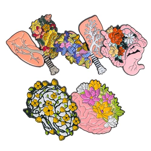 Gatuida 5 Stück Teiliges Broschen aus Legierung Dekorative Organ Anstecknadeln für Rucksack Jacke Schal Anzug Kreative Modebrosche für Kleidung und Hüte von Gatuida