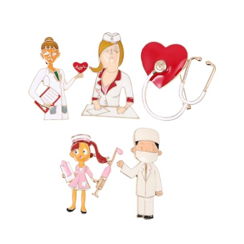 Gatuida 5stücke Krankenpfleger Brosche Mediziner Anstecknadel Für Kleidung Tasche Rucksack Hut Arzt Krankenschwester Student Gatuida 5stücke Krankenpfleger Brosche Mediziner Anstecknadel Für Kleidung Tasche Rucksack Hut Arzt Krankenschwester Student von Gatuida