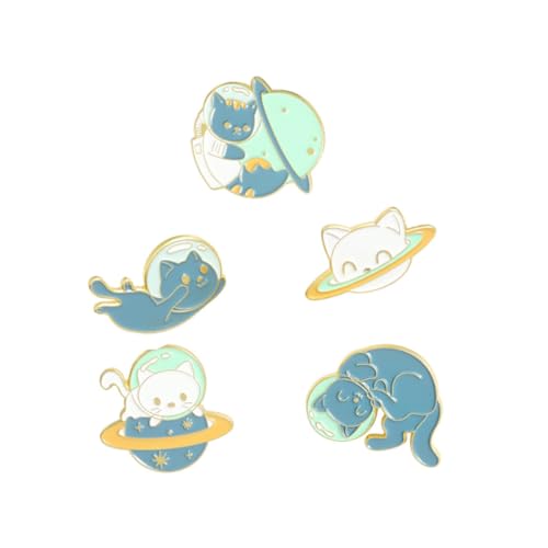 Gatuida 5 Stück Teiliges Cartoon Broschen aus Niedliche Planeten Katzen motive Kreative Anstecker für Kleidung Taschen und Hüte Einfache Befestigung Modische Accessoires Gatuida 5 Stück Teiliges Cartoon Broschen aus Niedliche Planeten Katzen motive Kreative Anstecker für Kleidung Taschen und Hüte Einfache Befestigung Modische Accessoires von Gatuida