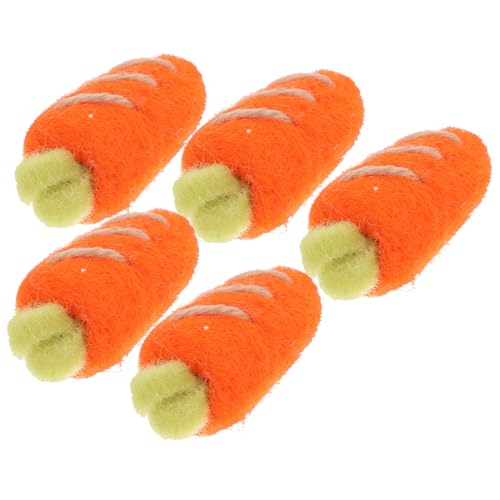 Gatuida 5 Stück Teiliges DIY Wollfilz Niedliche Filzbroschen und Haarnadeln zum Basteln Zubehör für Telefonhüllen Handgemachte Karotten charms für Broschen und Haarschmuck von Gatuida