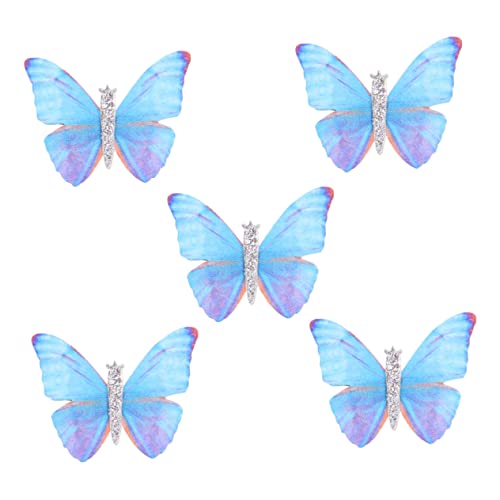Gatuida 5 Stück Teiliges Feen Schmetterlings Haarspangen mit Entenschnabelclip Schleifen Designs Rutschfeste Haarklammern für Damen und Mädchen Geeignet für Party Alltag und von Gatuida