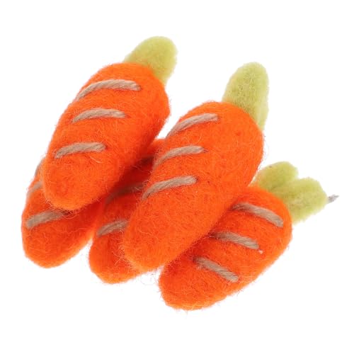 Gatuida 5 Stück Teiliges Filz karotten DIY Weiche Wollfilz broschen und Haarnadeln Langlebige Karotten anhänger für Schmuck Kleidung Bastelprojekte Kreatives Handwerkszubehör von Gatuida