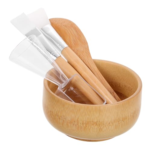 Gatuida 5 Stück Teiliges Gesichtsmaske Rührschalen Set mit Spatel Löffel Pinsel Nachhaltiges DIY Beauty Kit für Kosmetik Hautpflege Reise und Tägliche Anwendung von Gatuida
