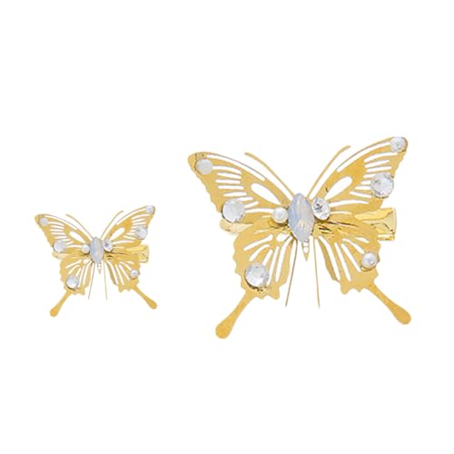 Gatuida 5 Stück Teiliges Goldenes Legierungs design mit Künstlicher Perle Hohlem Schmetterlingsmotiv Starke Haarklammern für Mädchen Eleganter Haarschmuck für Hochzeit Party Festival und von Gatuida