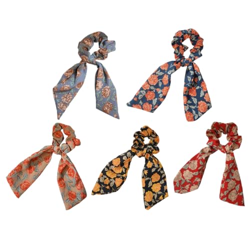 Gatuida 5 Stück Teiliges Haargummi mit Knoten Multifunktionale Haargummis für Frauen und Mädchen Geeignet für Dickes und Komfortabel Rutschfest Bunte Farben für Alltag und Zufällige Farbe von Gatuida