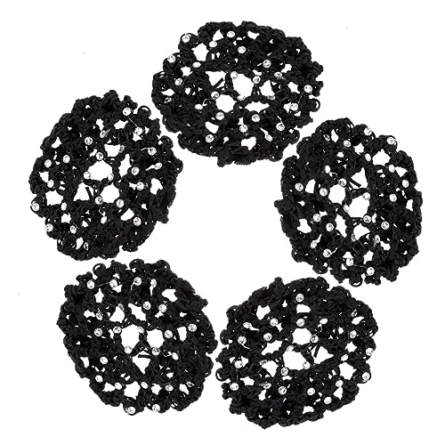 Gatuida 5 Stück Teiliges Haarnetz mit Haarschmuck Atmungsaktives Dutt Haarnetz für Damen Geeignet für Dünnes und Dickes Haar Stilvolle Haarknotenabdeckung für Professionelle und Anlässe von Gatuida
