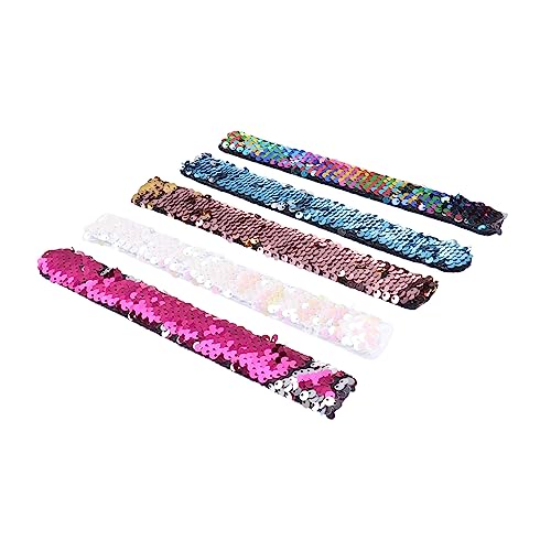 Gatuida 5 Stück Teiliges Meerjungfrau Pailletten Armband für Schnapparmbänder für Partys Geburtstagsfeiern und Feiertage und Flexibel für Mädchen und Dekoration Gatuida 5 Stück Teiliges Meerjungfrau Pailletten Armband für Schnapparmbänder für Partys Geburtstagsfeiern und Feiertage und Flexibel für Mädchen und Dekoration von Gatuida