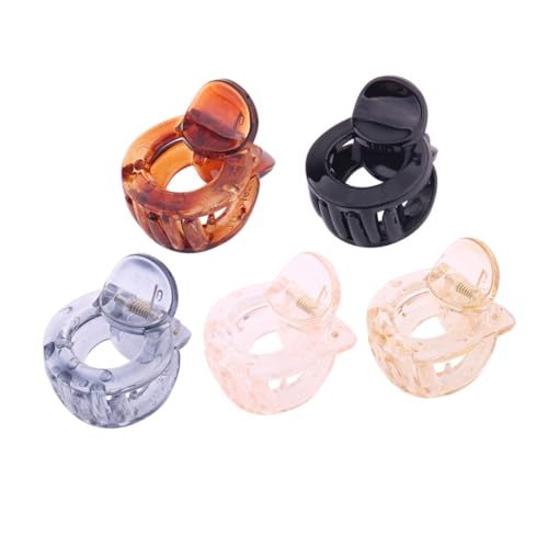 Gatuida 5 Stück Teiliges Mini Haarspangen aus Kunststoff Bunte Haarklammern mit Rutschfestem Griff Vielseitige Haarclips für Frauen und Mädchen Modische Haarschmuck in Schwarz Braun von Gatuida