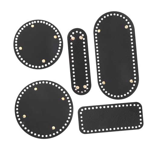 Gatuida 5 Stück Teiliges PU Taschenboden aus Langlebigem Kunstleder Gepolstert und Kratzfest Glatte Oberfläche Schützt Handtaschenboden vor Abnutzung für DIY Häkeltaschen und Reparaturen von Gatuida