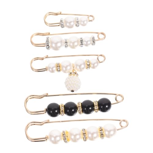Gatuida 5stücke Sicherheitsnadel Perlenbrosche Für Damen Kleidung Pullover Schals Filigran Und Stilvoll Perlenbrosche Basteln Dekorative Broschennadel von Gatuida