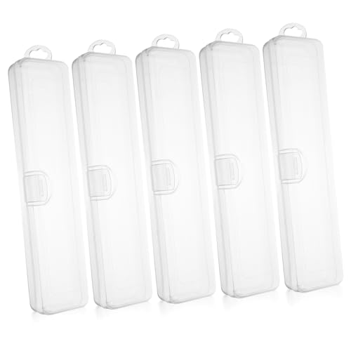 Gatuida 5 Stück Teiliges Reise Zahnbürstenhalter aus Robustem Transparenter Make Up Pinsel Organizer mit Großer Kapazität Vielseitige Aufbewahrungsbox für Zahnbürsten Strohhalme und von Gatuida