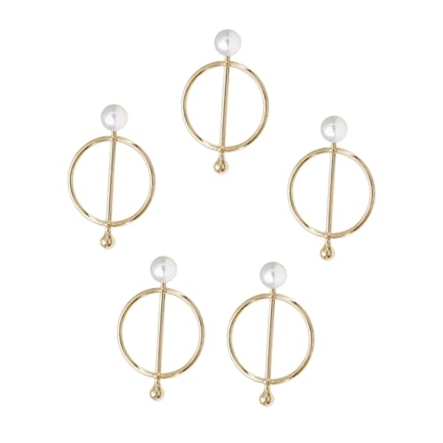 Gatuida 5 Stück Teiliges Schalschnallen mit Künstlicher Perle Runde Clips Schalhalter für Damen Langlebig Verschleißfest Vielseitig für Hochzeit Party Business und Alltag von Gatuida