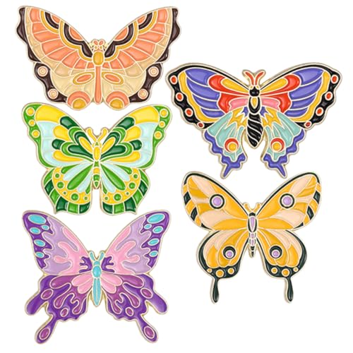 Gatuida 5 Stück Teiliges Schmetterlingsbroschen Set Damen Emaille Insekten Anstecknadeln für Kleidung und Hüte Personalisierter Modeschmuck Einfach zu Befestigen für Frauen und Freunde Gatuida 5 Stück Teiliges Schmetterlingsbroschen Set Damen Emaille Insekten Anstecknadeln für Kleidung und Hüte Personalisierter Modeschmuck Einfach zu Befestigen für Frauen und Freunde von Gatuida