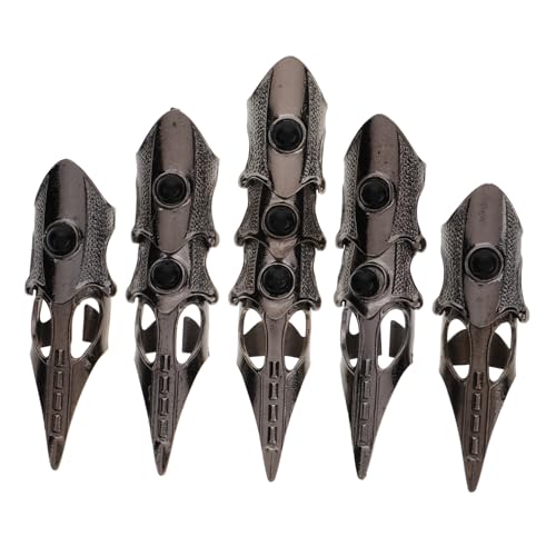 Gatuida 5 Stück Teiliges Set Vintage Punk Ringe Cosplay Finger Schmuck für Halloween Party Robuste und Stilvolle Accessoires für Herren und Damen Hip Hop Ring Design Gatuida 5 Stück Teiliges Set Vintage Punk Ringe Cosplay Finger Schmuck für Halloween Party Robuste und Stilvolle Accessoires für Herren und Damen Hip Hop Ring Design von Gatuida