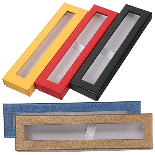 Gatuida 5 Stück Teiliges Stift Organizer mit Klarsichtfenster Robuste Stiftdose für und Aufbewahrung für Schule und Büro Zufällige Farbe Zufällige Farbe von Gatuida