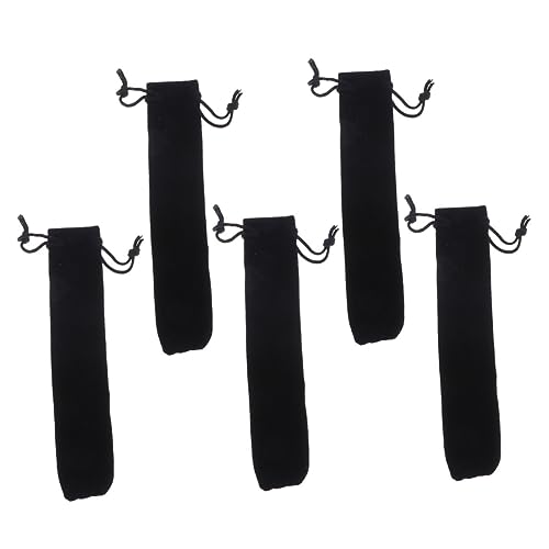 Gatuida 5 Stück Teiliges Stiftetui mit Kordelzug für Einzelstifte Schwarz Organisieren von Schreibwaren Leicht und Tragbar für Schule von Gatuida