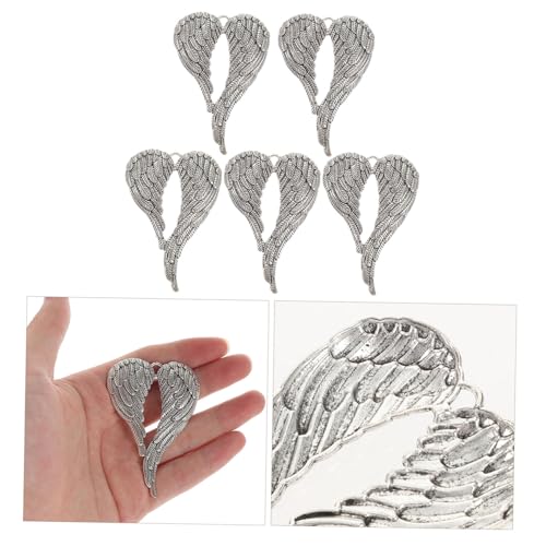 Gatuida 5 Stück Teiliges Vintage Flügel Anhänger Schmuckanhänger für DIY Armband Halskette Schlüsselanhänger Bastelbedarf für Handgemachte Geschenke und Persönliche Schmuckgestaltung von Gatuida