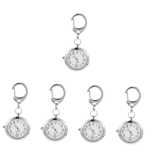 Gatuida 5 Stücke Uhr Aktivitäten Lesen Dekorativ Zu Mit Brosche Krankenschwestern Ring Pin Unisex Hängend Zifferblatt Outdoor Klettern Zurück Einfache Uhren Revers Nacht Nahe Arzt Nummer von Gatuida