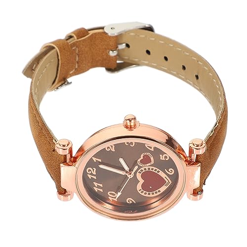 Gatuida 5 Stücke Uhr Jugendlich Mädchen Uhr Mode Uhren Für Damen Mädchen Uhren Uhr Damen Dekorative Uhren Roségold Herz Uhr Kunstleder Studenten Uhr Jugend von Gatuida