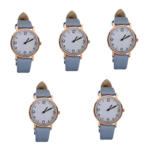 Gatuida 5 Stücke Uhr Uhr Lässige Uhr Damenuhren Für Eine Uhr Armbanduhr Dekorative Uhr Miss Armband Einfache Pu Gürtel Damen Armbanduhr Stilvolle Armbanduhr von Gatuida
