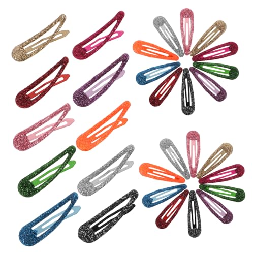 Gatuida 50 Stück Bunte Snap Haarclips Glitzernde Haarklammern für und Mädchen für Haartypen Farben von Gatuida