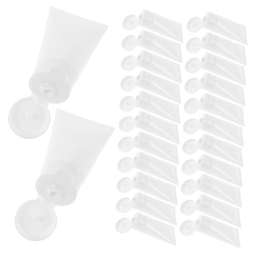 Gatuida 50 Stück Nachfüllbare Weiße Kunststoff Lotion Tuben Weiche Reisebehälter Für Creme Kosmetik Gesichtspflege Make-up Refillable Tubes Für Handcreme Und Reinigung von Gatuida